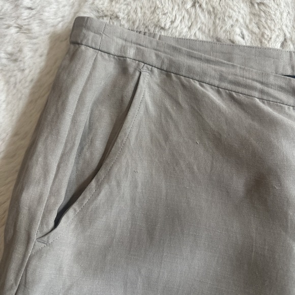 Eileen Fisher Women's Gray Linen Blend Straight Leg Pants Size M - Picture 7 of 12